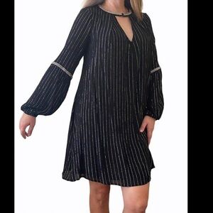 NWOT Chelsea and Violet Navy Blue and Gold Dress